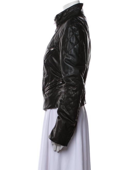 Donna Karan Leather Biker Jacket