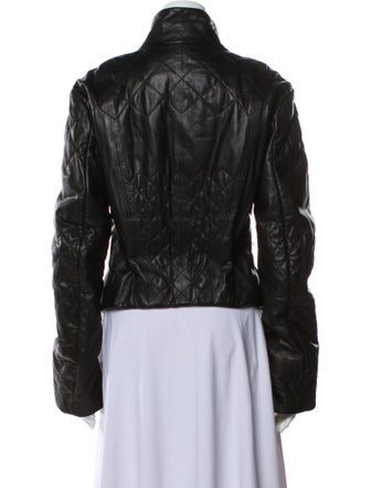 Donna Karan Leather Biker Jacket