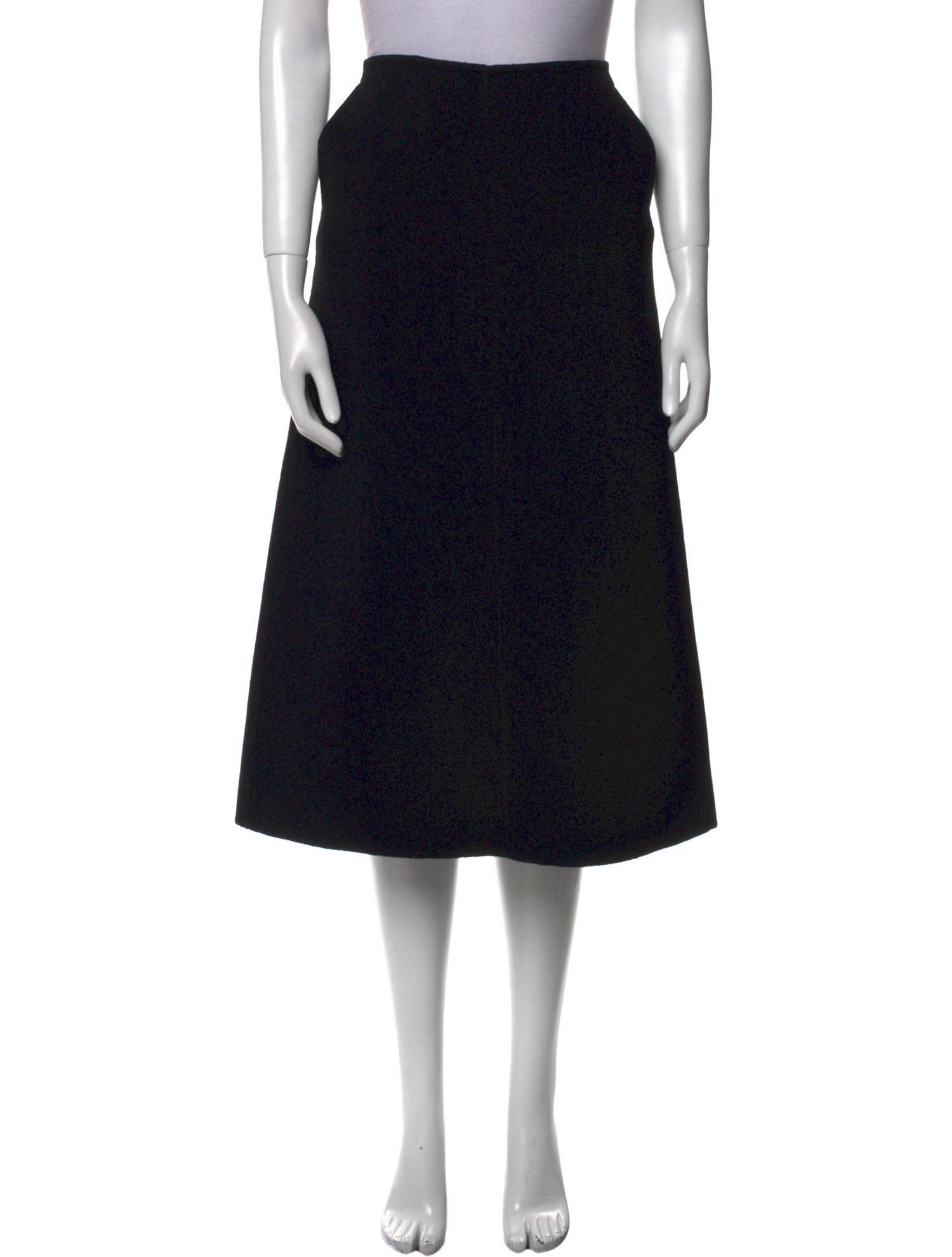 Donna Karan Wool Midi Length Skirt