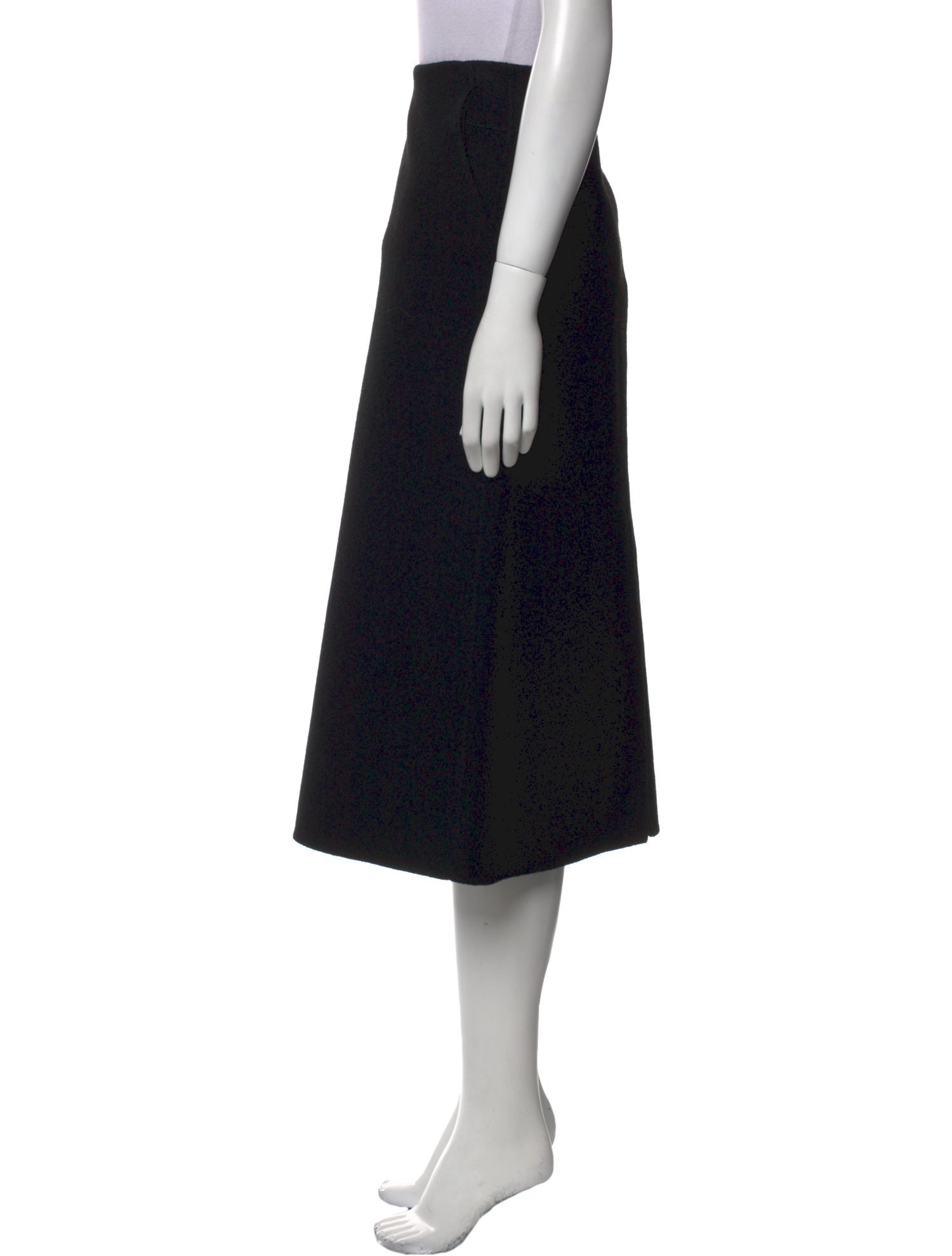 Donna Karan Wool Midi Length Skirt