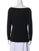 Donna Karan Bateau Neckline Long Sleeve Top