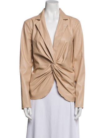 Donna Karan Faux Leather Blazer