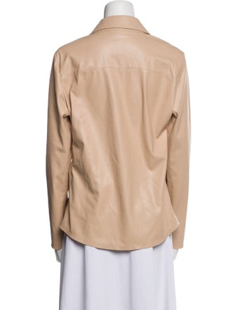 Donna Karan Faux Leather Blazer