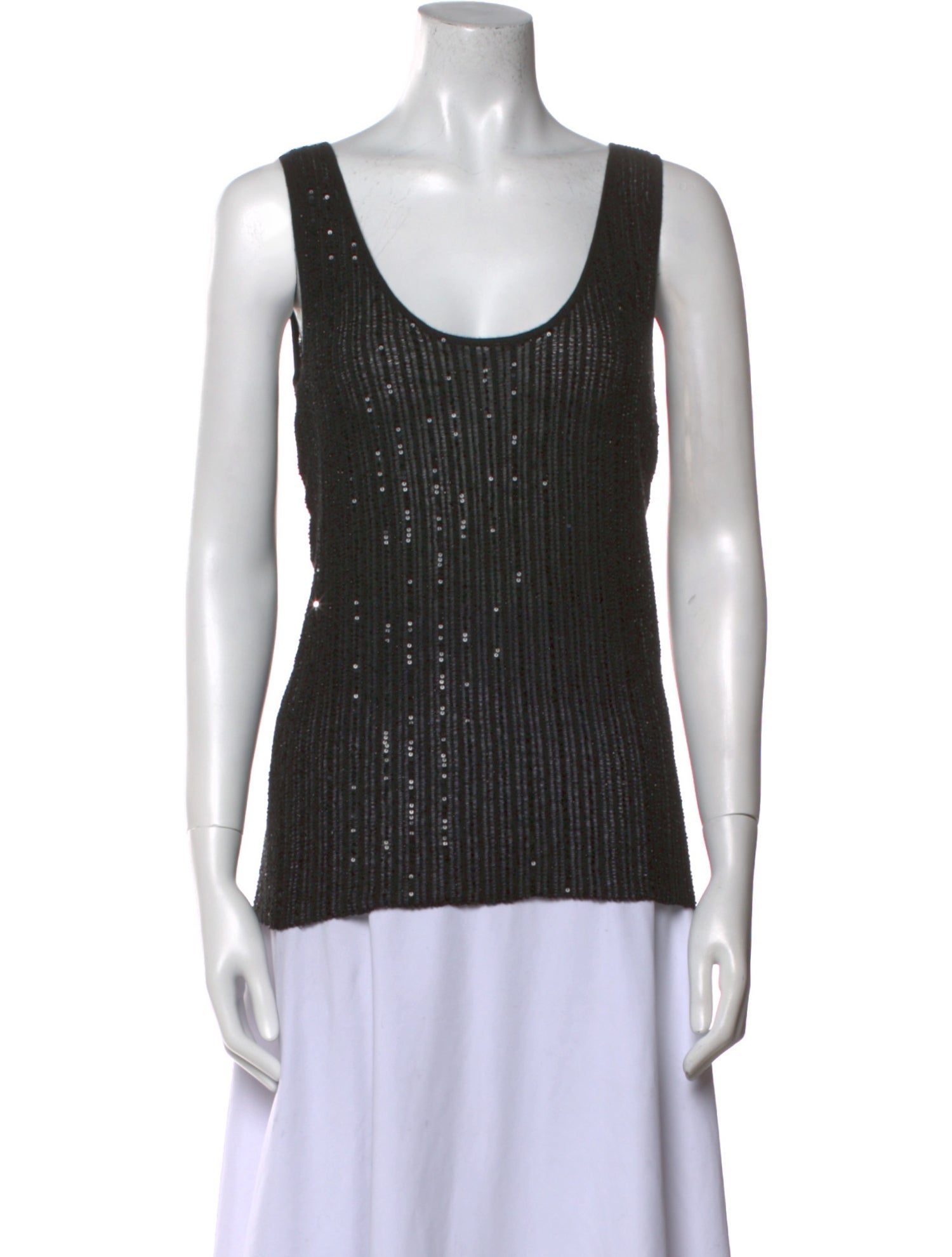 Donna Karan Cashmere Scoop Neck Top