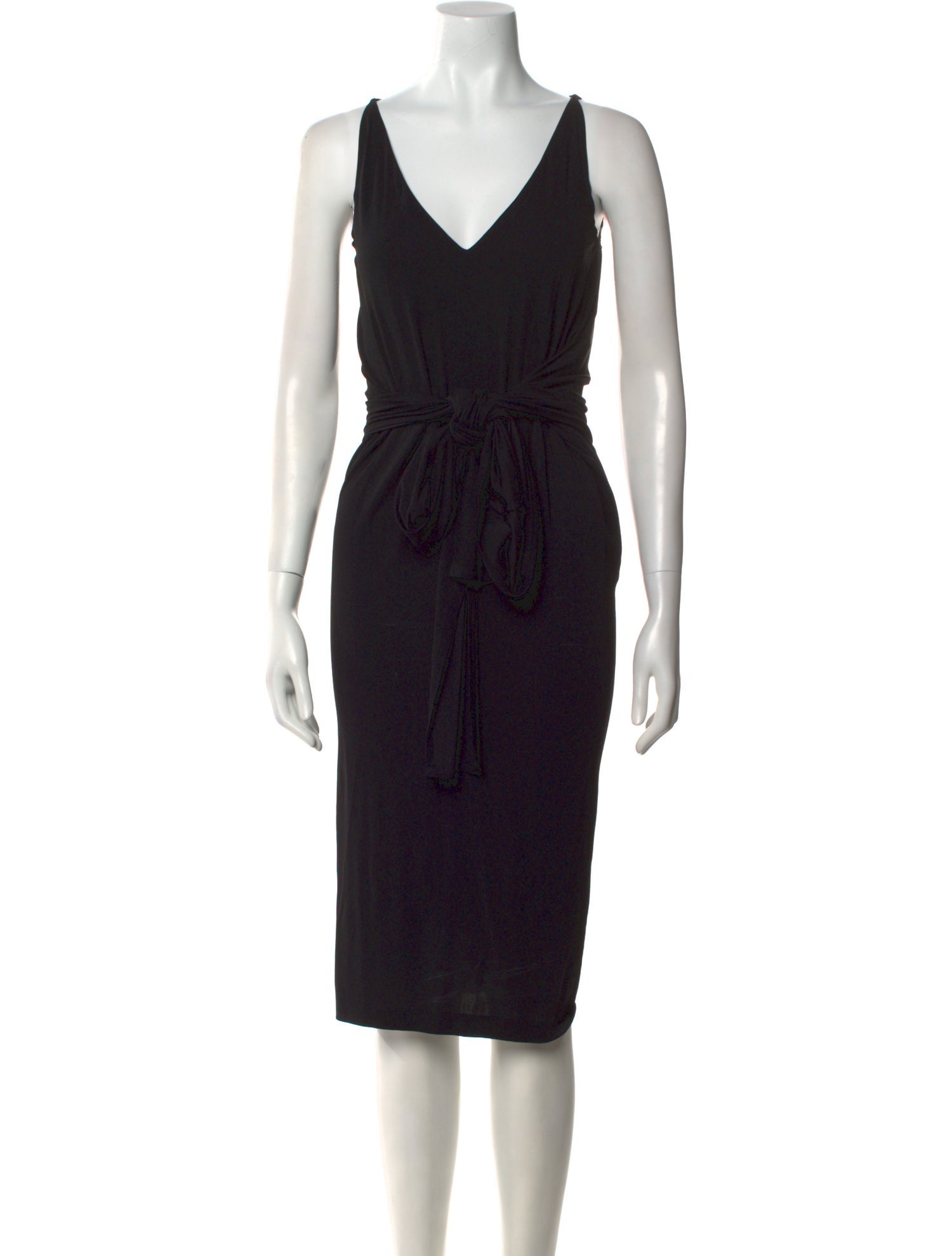 Donna Karan V-Neck Knee-Length Dress