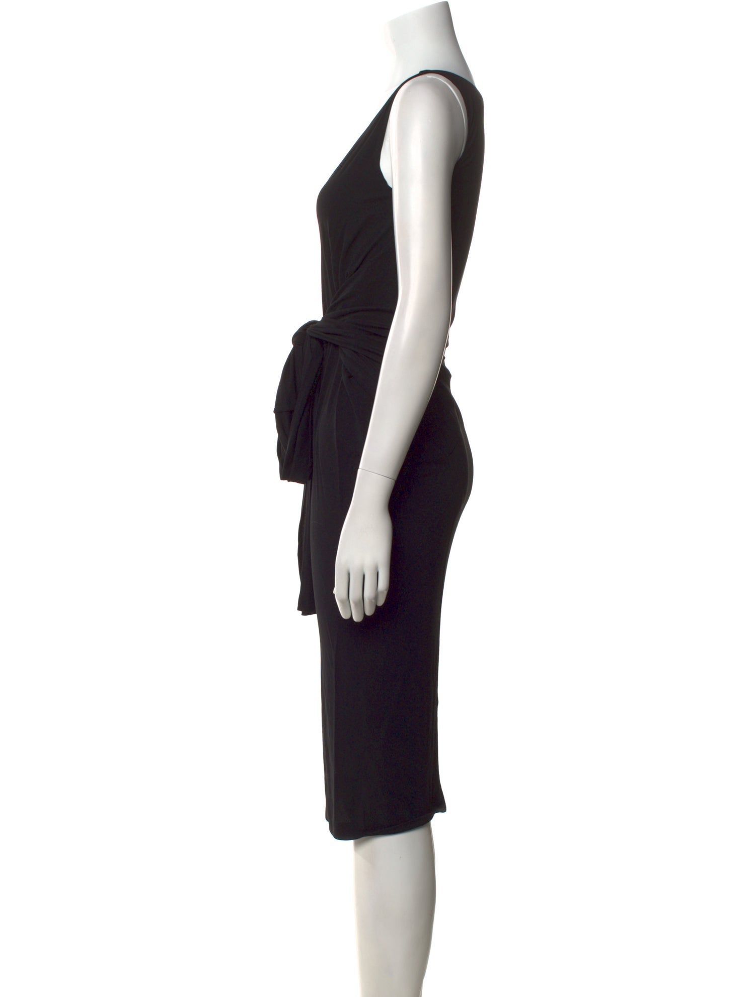 Donna Karan V-Neck Knee-Length Dress