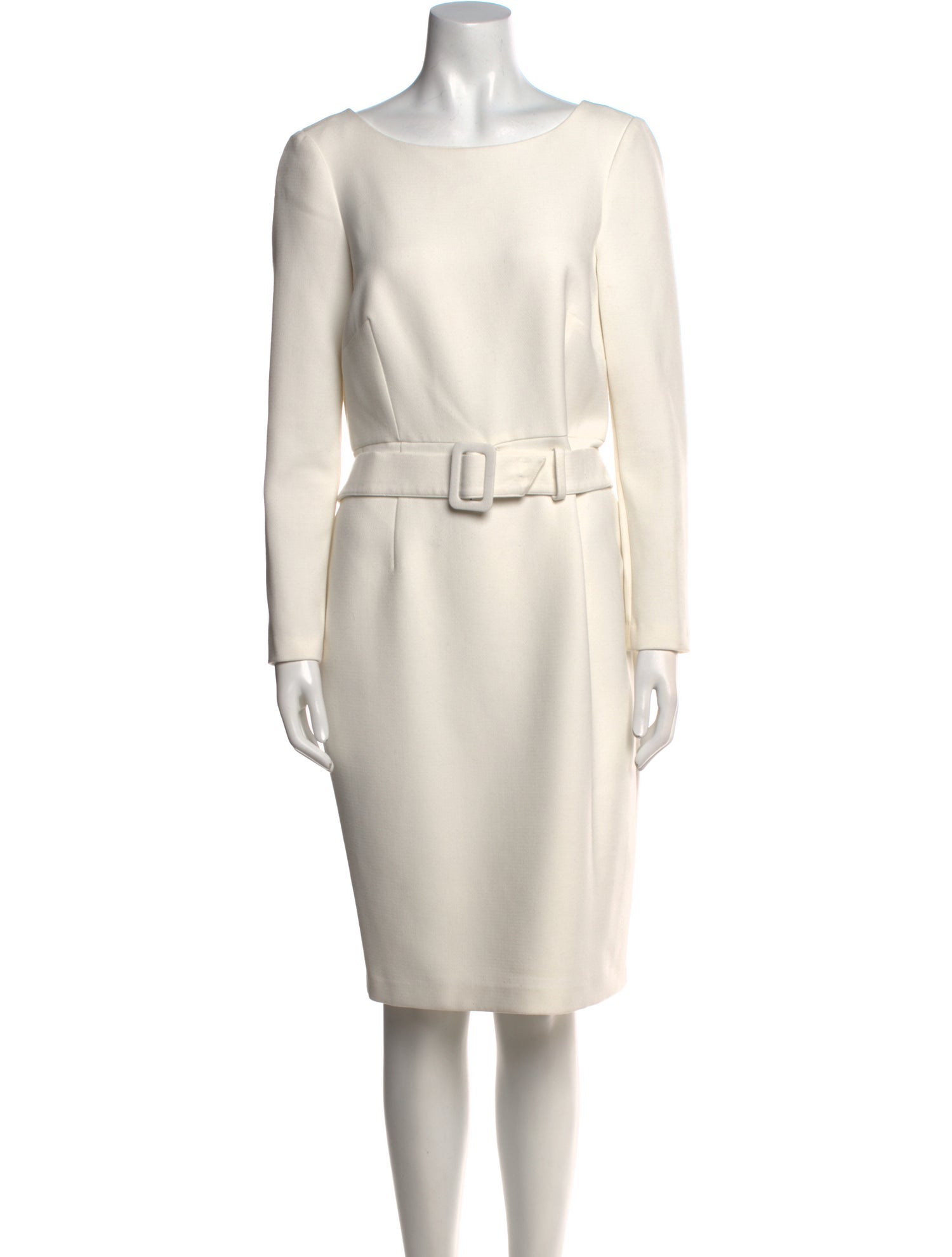 Donna Karan Bateau Neckline Knee-Length Dress