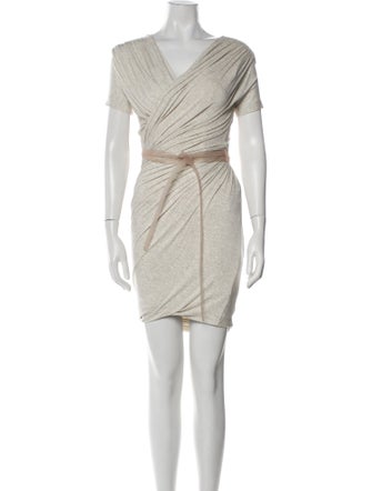 Donna Karan V-Neck Knee-Length Dress