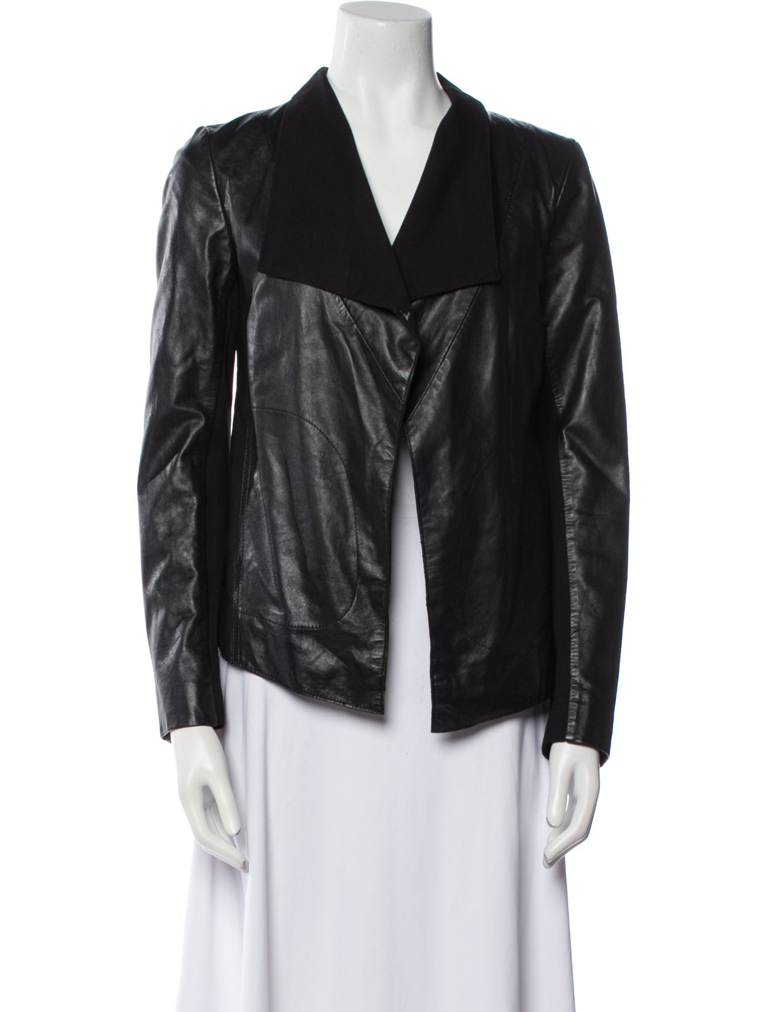 Donna Karan Leather Biker Jacket