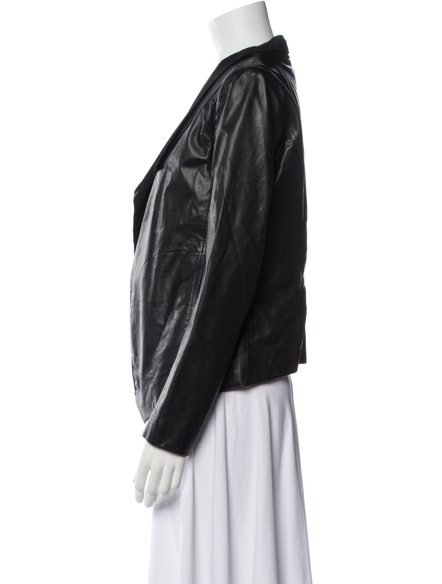 Donna Karan Leather Biker Jacket