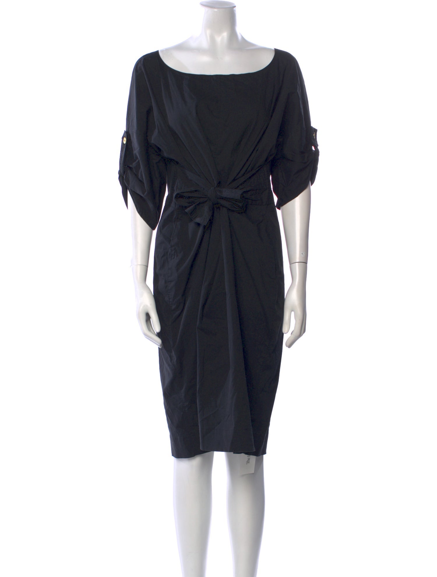 Donna Karan Bateau Neckline Knee-Length Dress