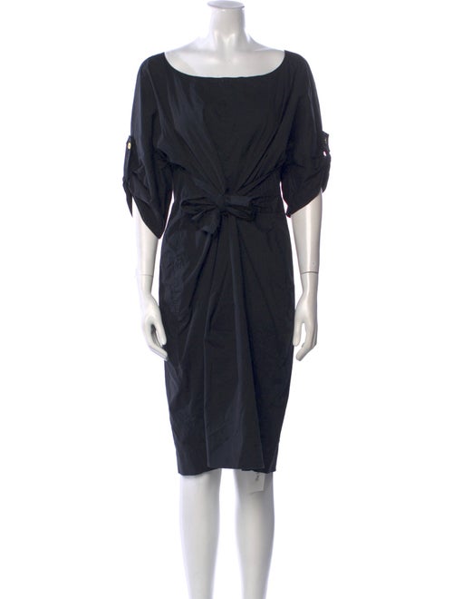Donna Karan Bateau Neckline Knee-Length Dress