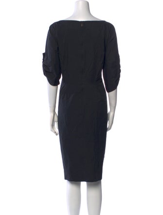 Donna Karan Bateau Neckline Knee-Length Dress