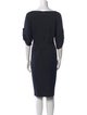 Donna Karan Bateau Neckline Knee-Length Dress