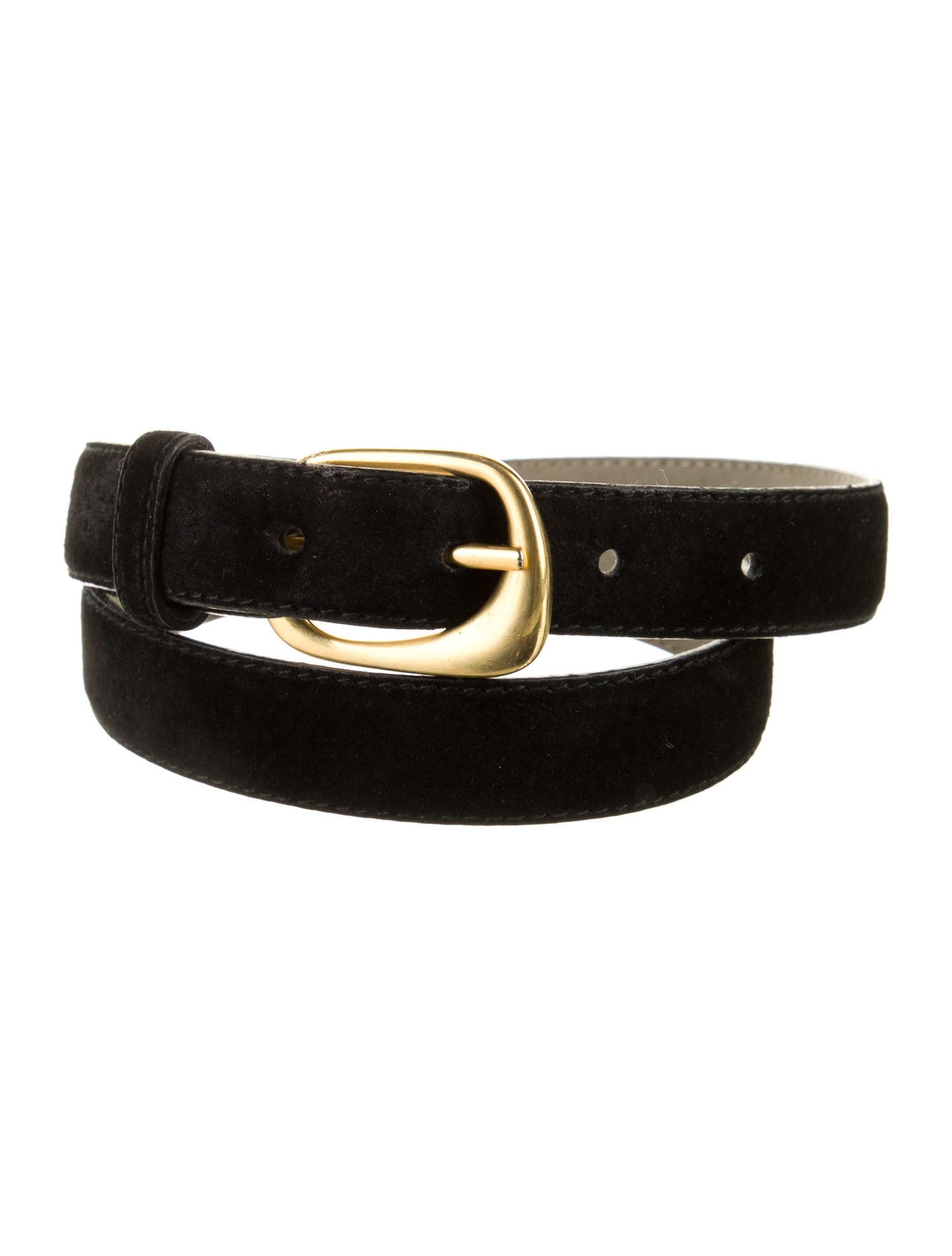 Donna Karan Skinny Suede Belt
