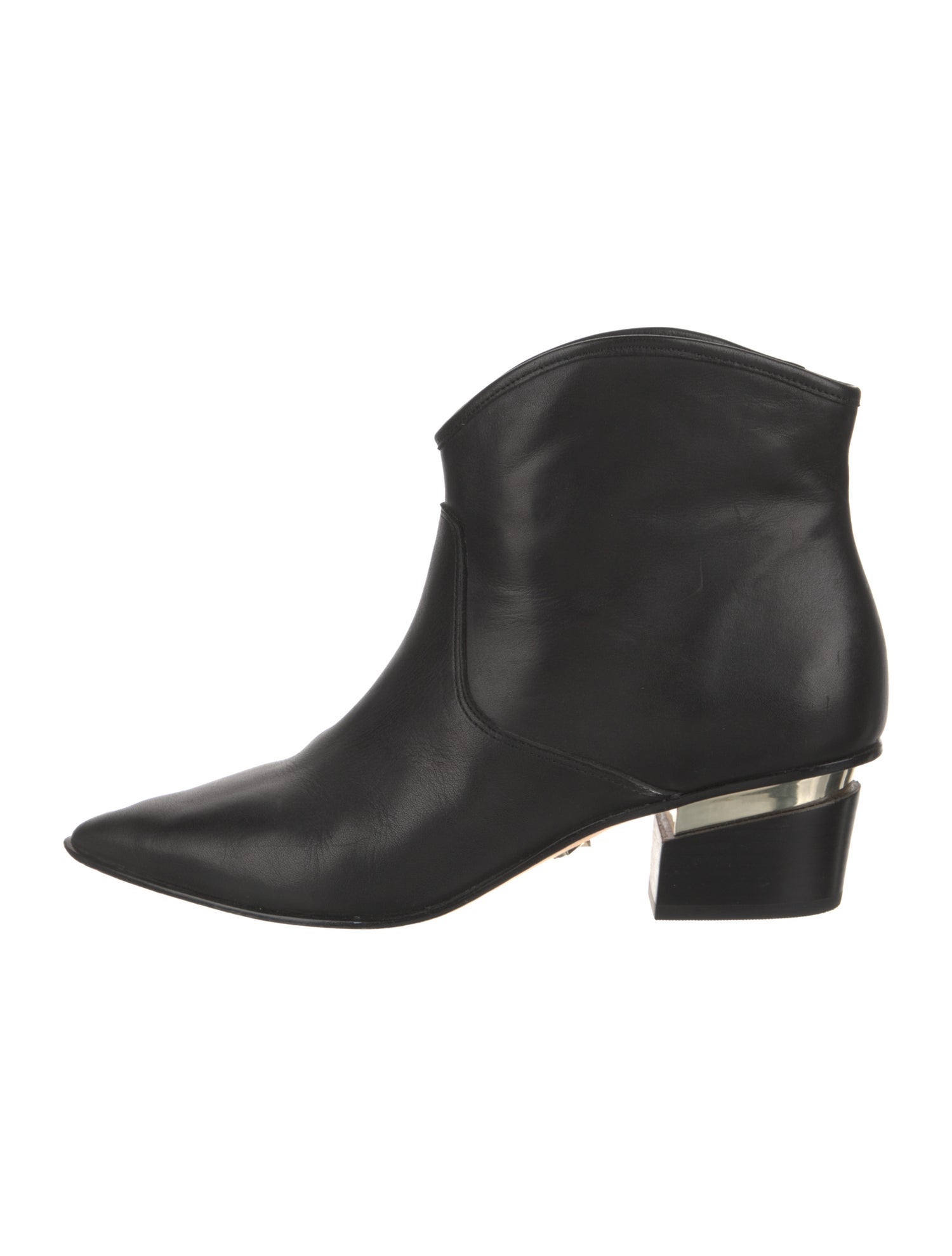 Donna Karan Leather Western Boots
