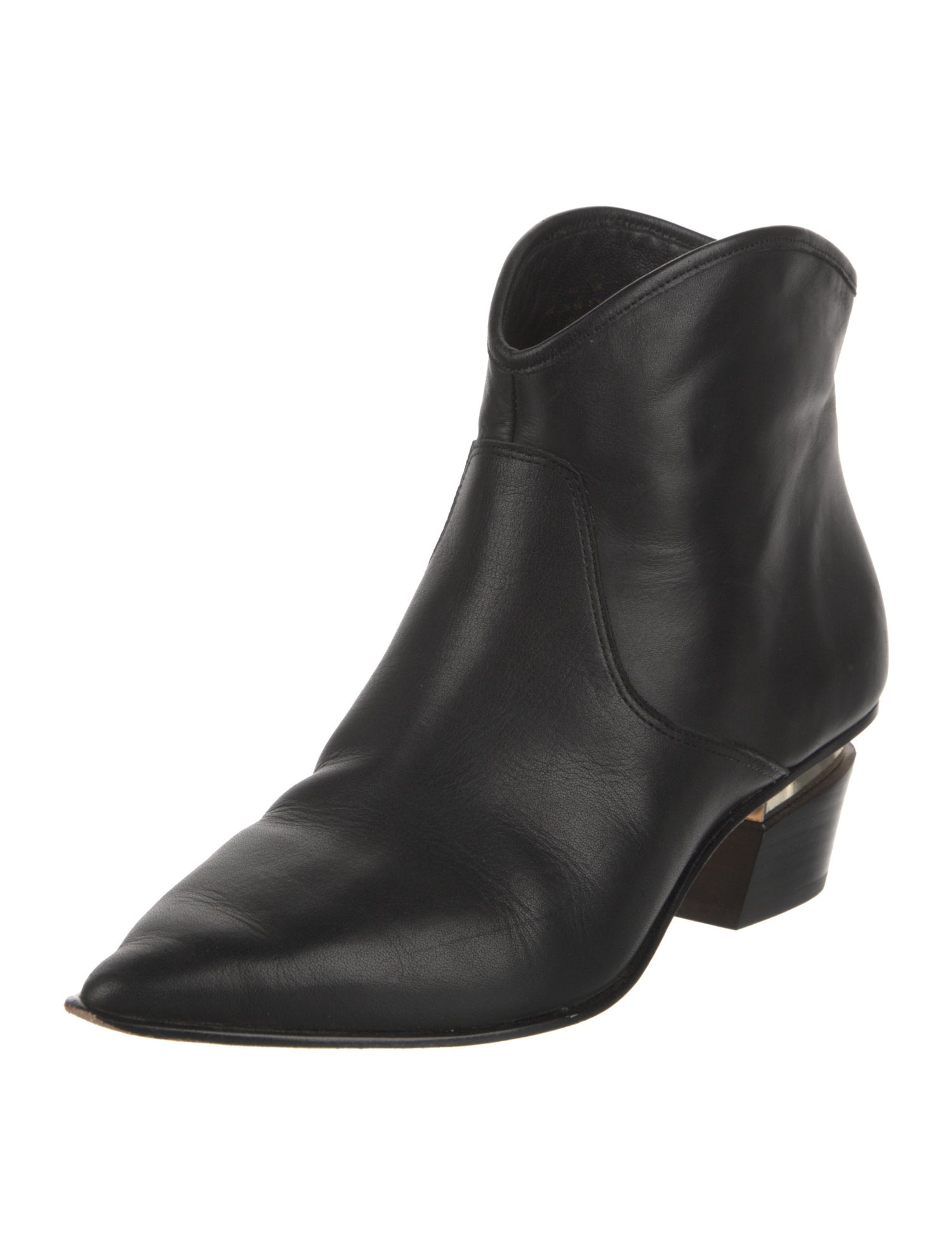 Donna Karan Leather Western Boots