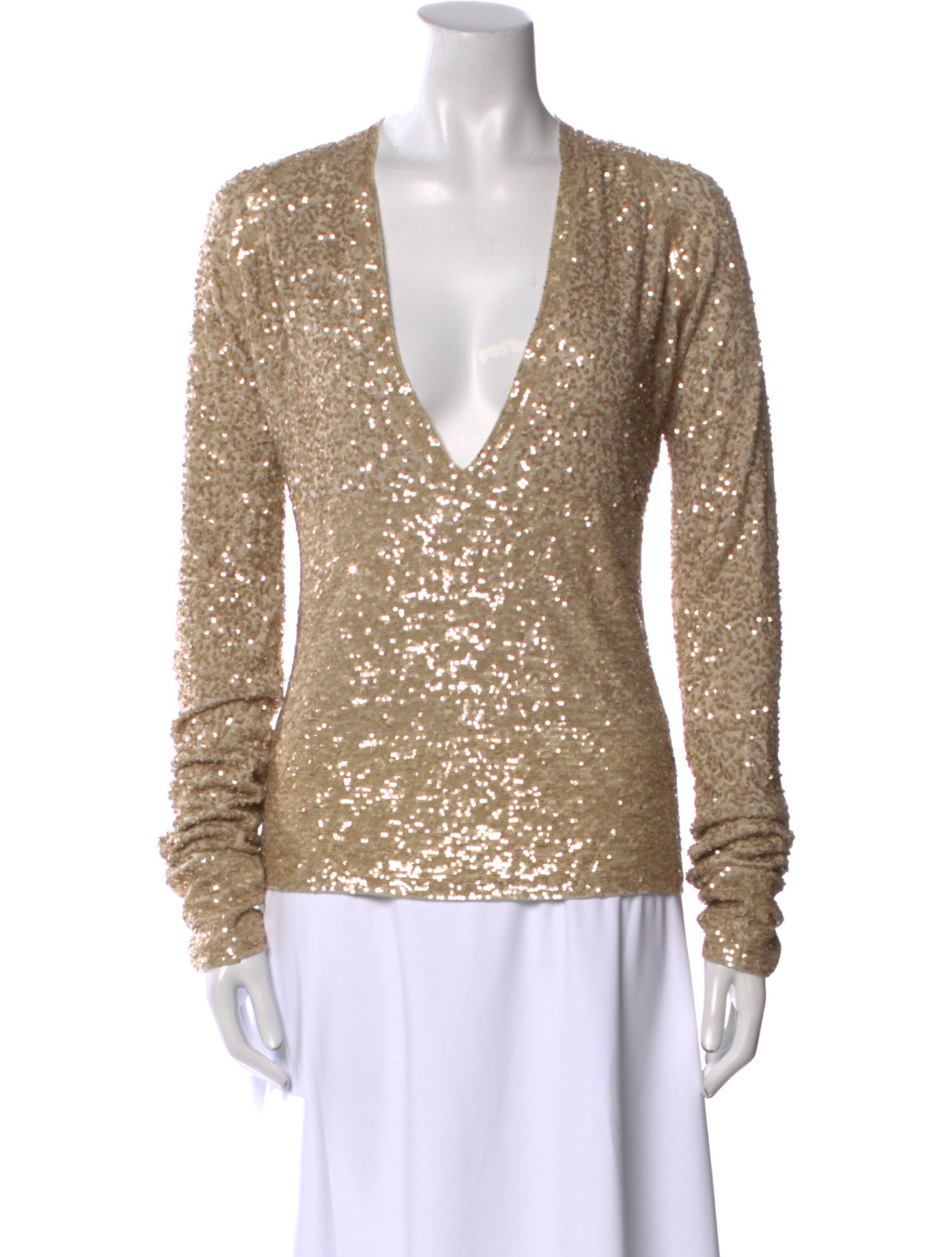 Donna Karan Cashmere V-Neck Top