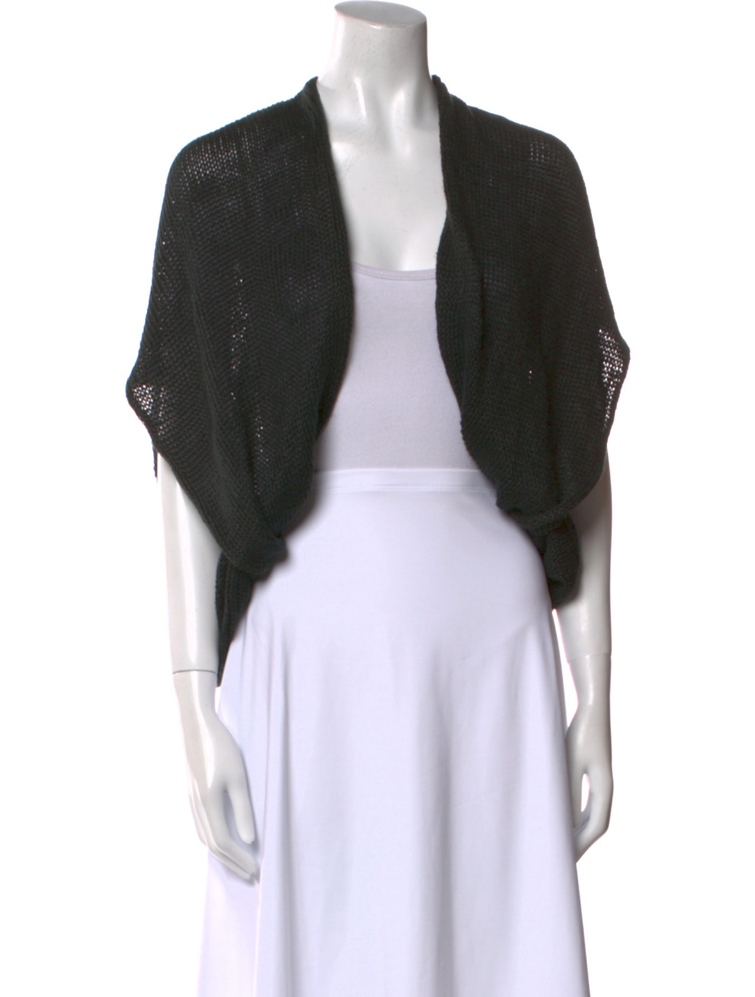 Donna Karan Linen Open Front Sweater