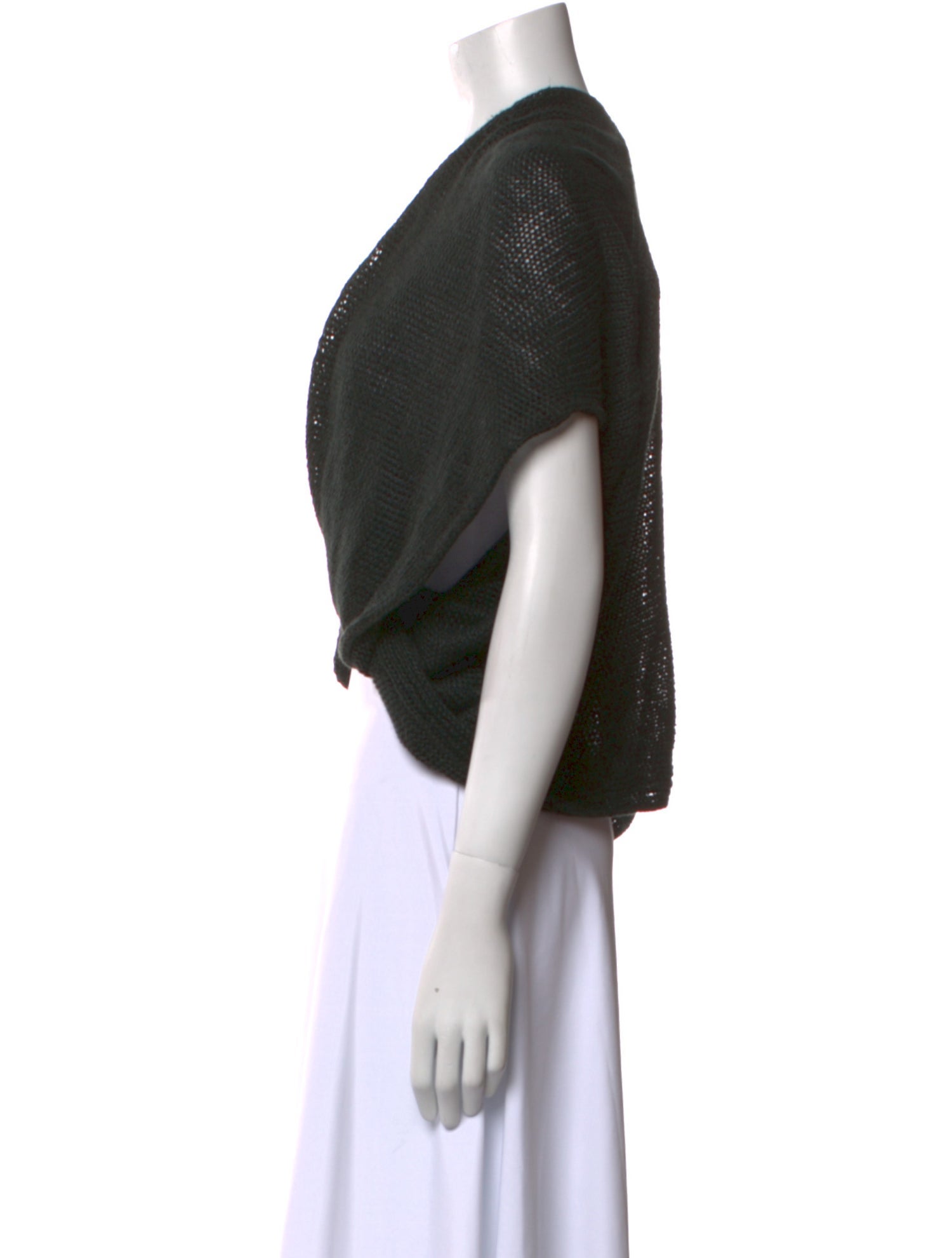 Donna Karan Linen Open Front Sweater