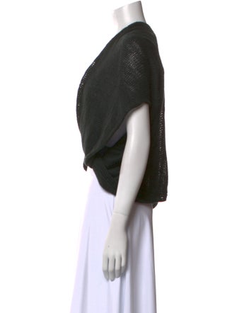 Donna Karan Linen Open Front Sweater