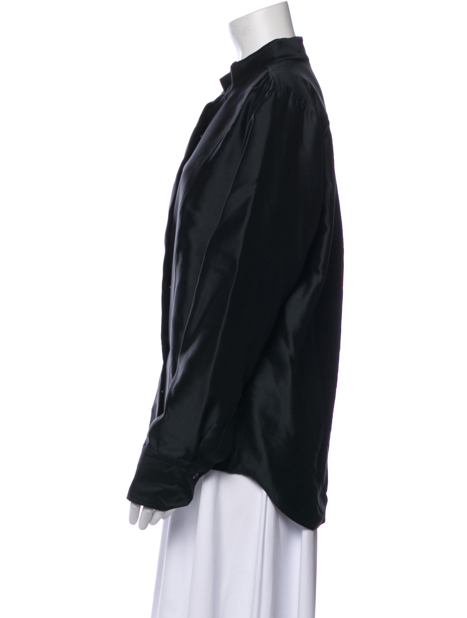 Donna Karan Long Sleeve Button-Up Top