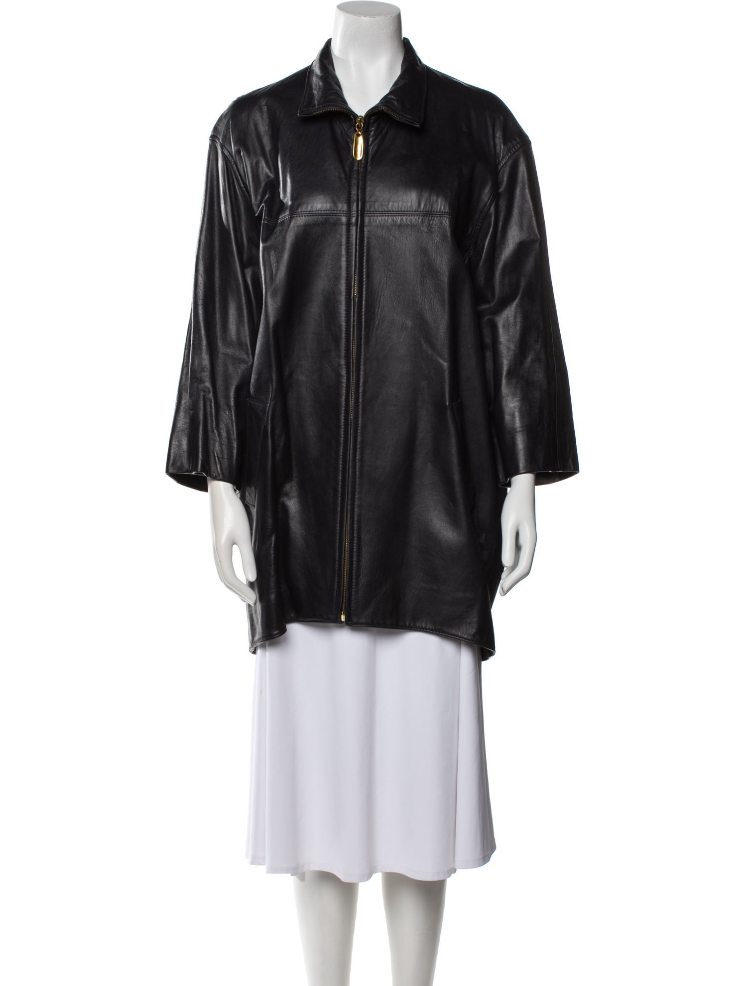 Donna Karan Leather Coat