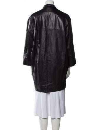 Donna Karan Leather Coat