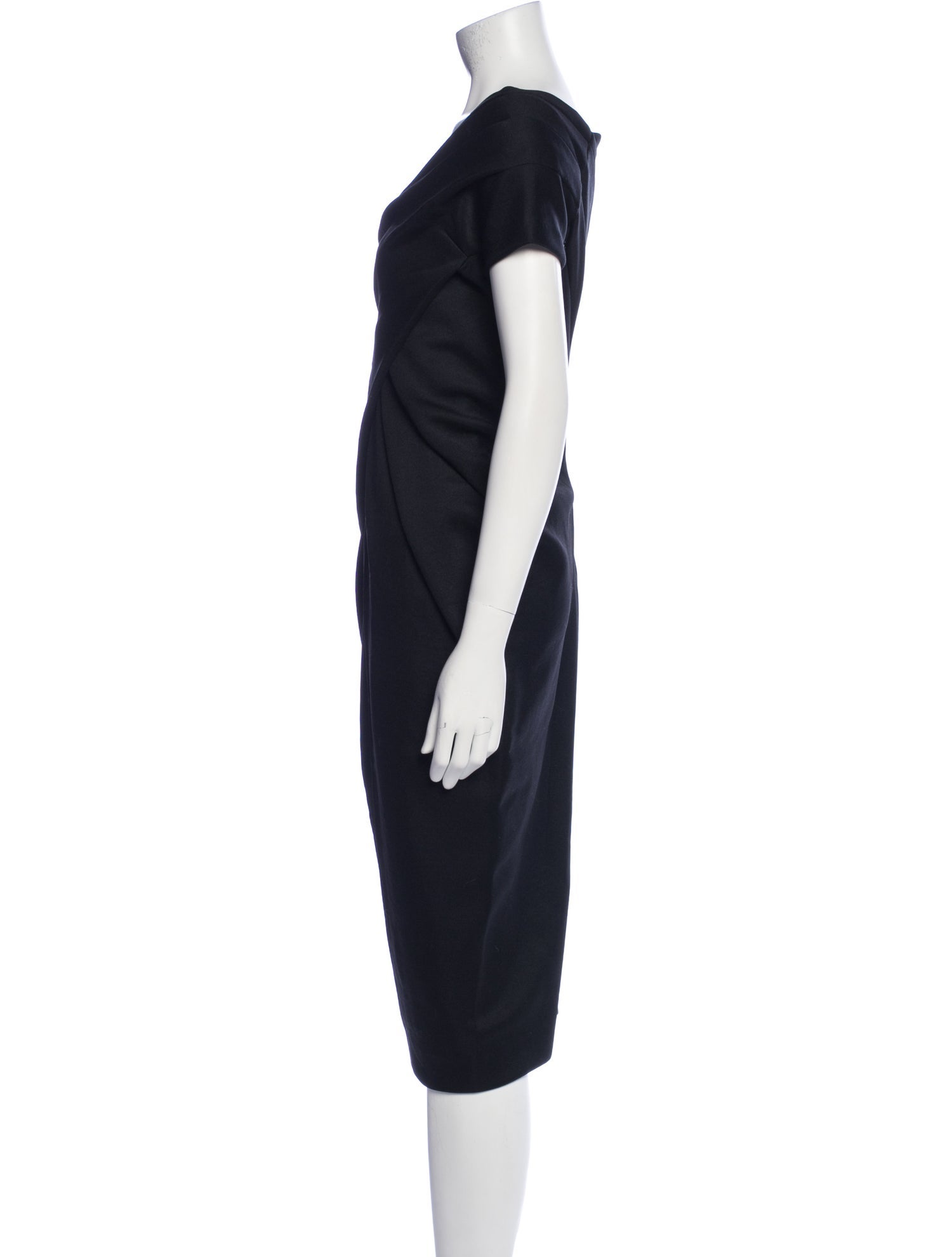 Donna Karan Cowl Neck Midi Length Dress