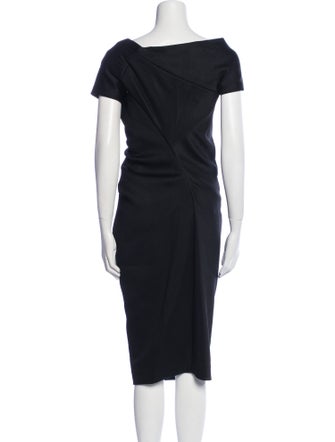 Donna Karan Cowl Neck Midi Length Dress