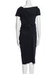 Donna Karan Cowl Neck Midi Length Dress
