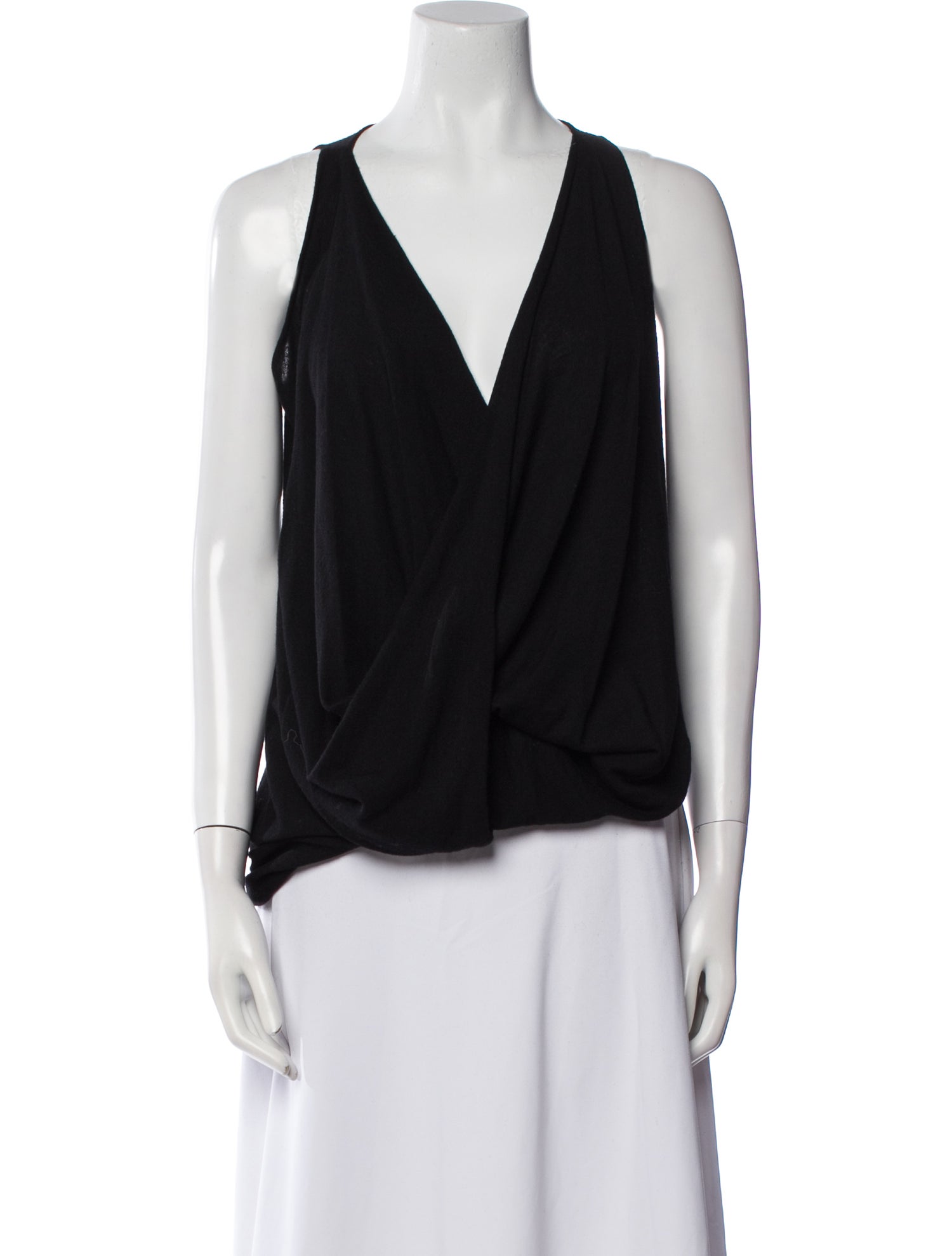 Donna Karan Cashmere V-Neck Blouse