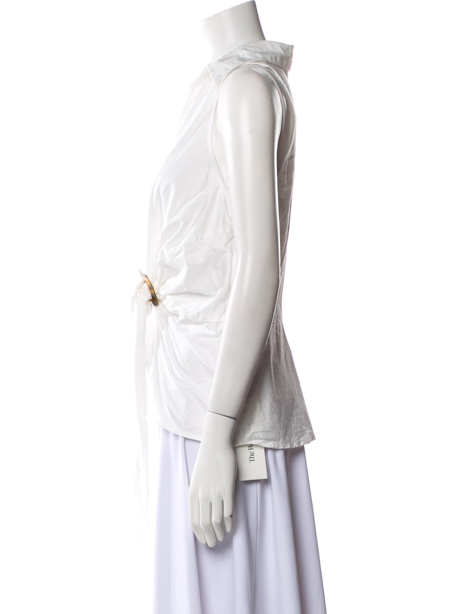 Donna Karan V-Neck Sleeveless Blouse