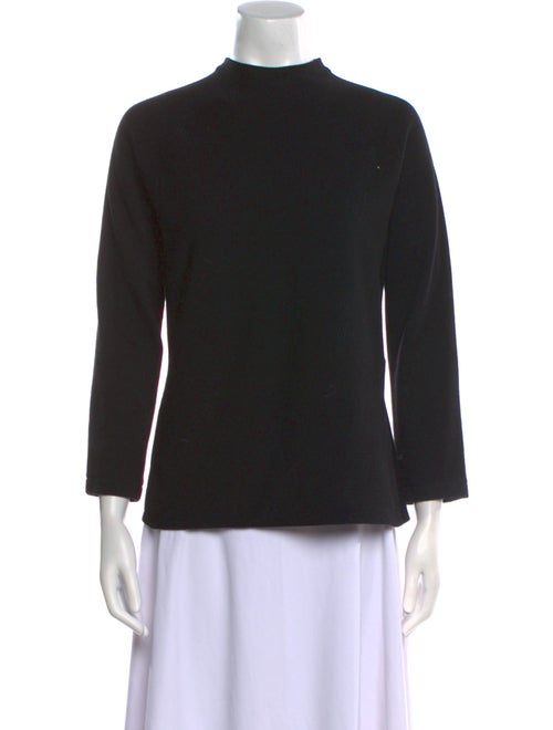 Donna Karan Wool Mock Neck Sweater