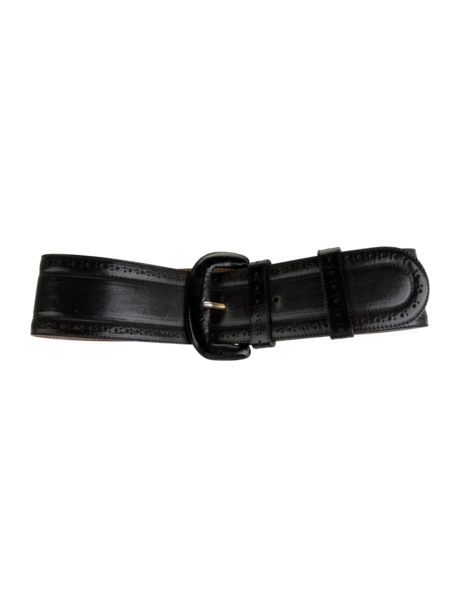 Donna Karan Wide Leather Waist Belt