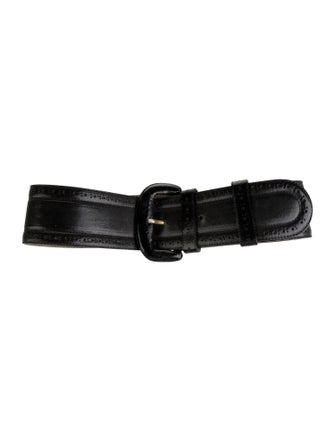 Donna Karan Wide Leather Waist Belt