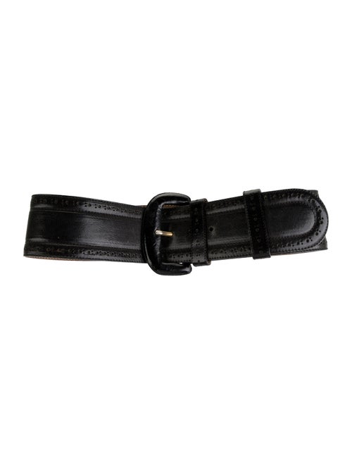 Donna Karan Wide Leather Waist Belt