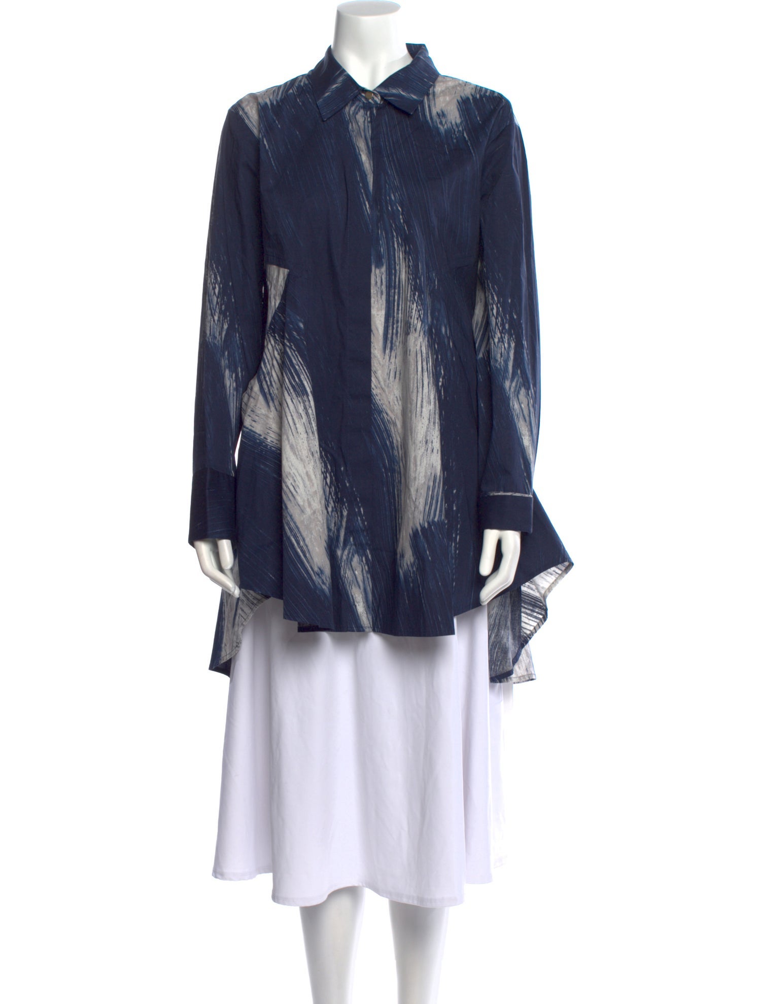 Donna Karan Printed Long Sleeve Tunic w/ Tags