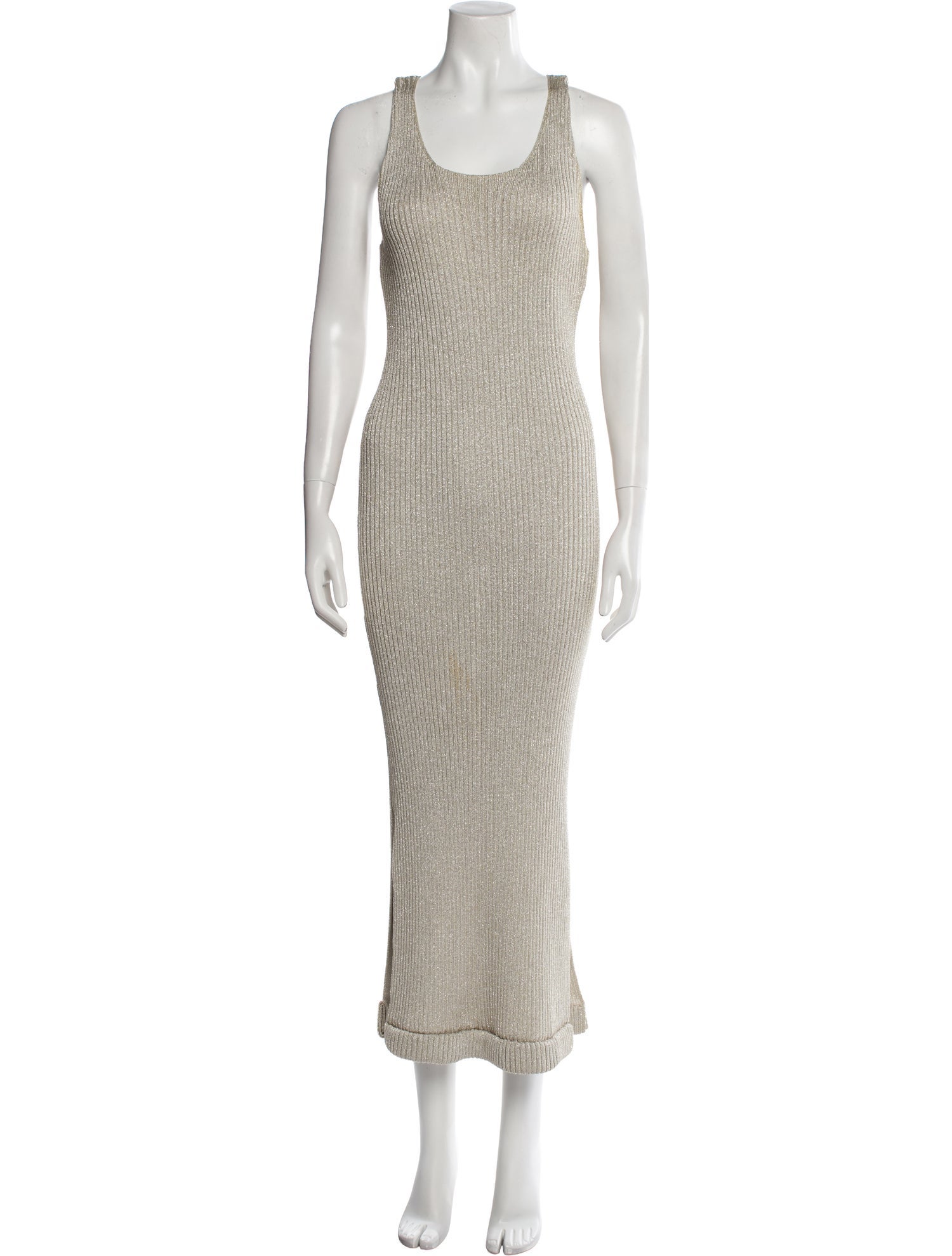 Donna Karan Scoop Neck Long Dress