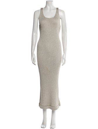Donna Karan Scoop Neck Long Dress