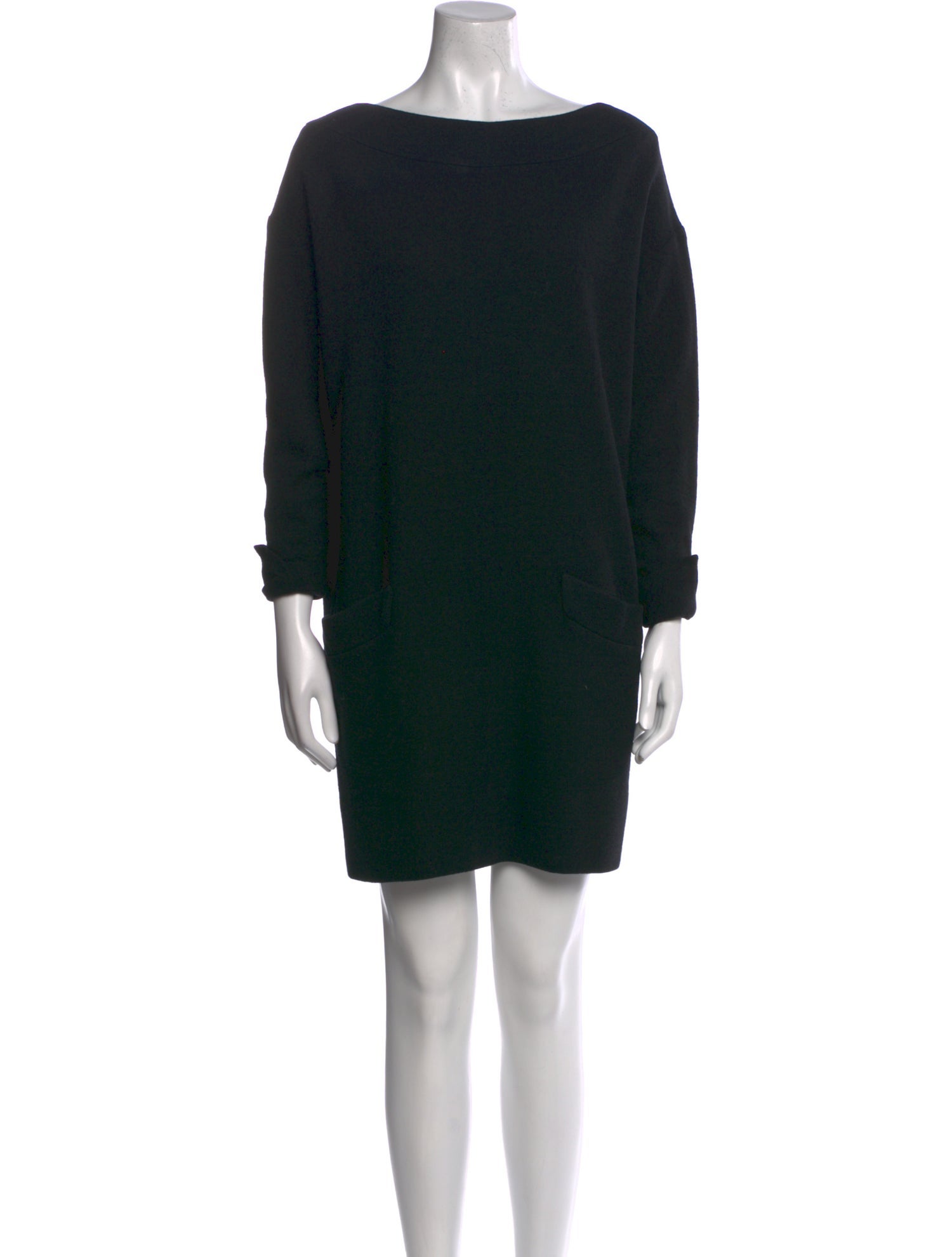 Donna Karan Bateau Neckline Mini Dress