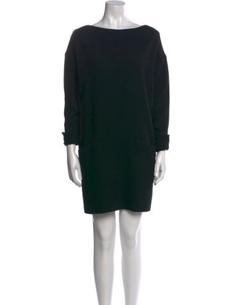 Donna Karan Bateau Neckline Mini Dress