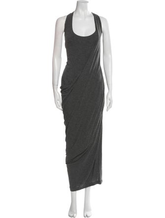 Donna Karan Scoop Neck Long Dress