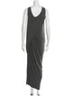 Donna Karan Scoop Neck Long Dress
