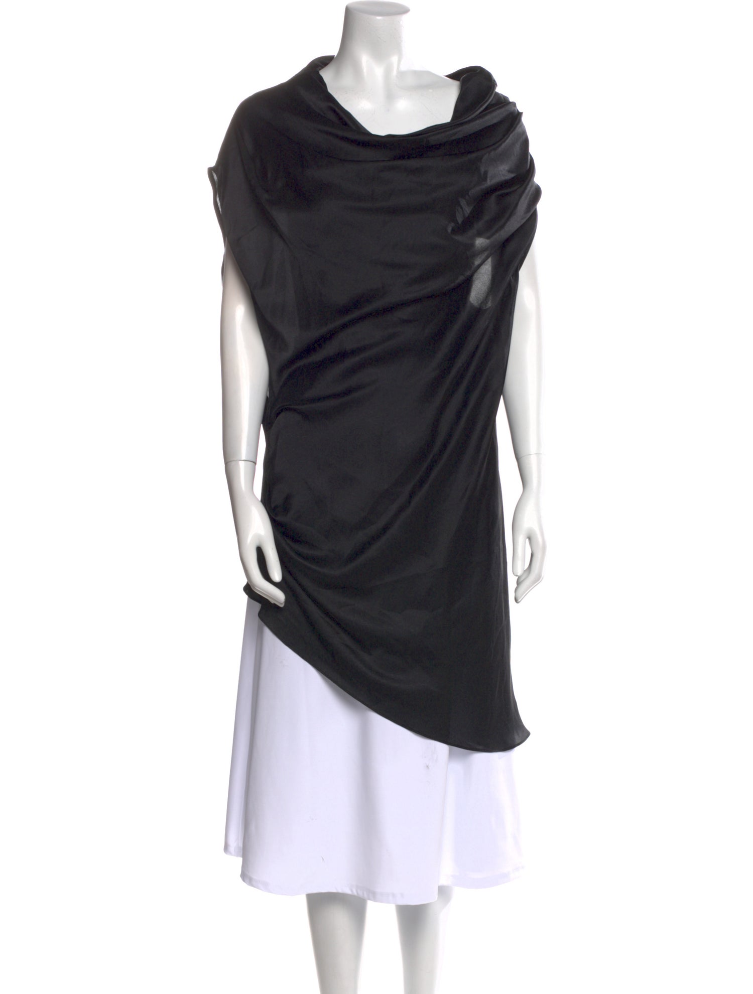 Donna Karan Silk Cowl Neck Tunic