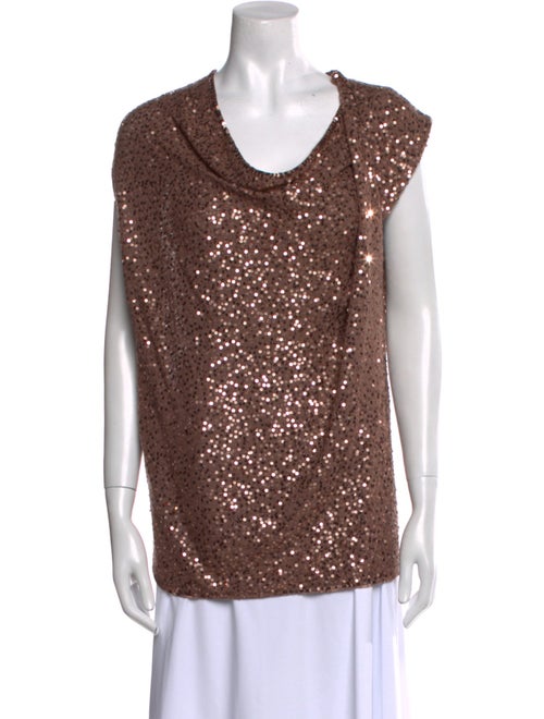 Donna Karan Cashmere Cowl Neck Top