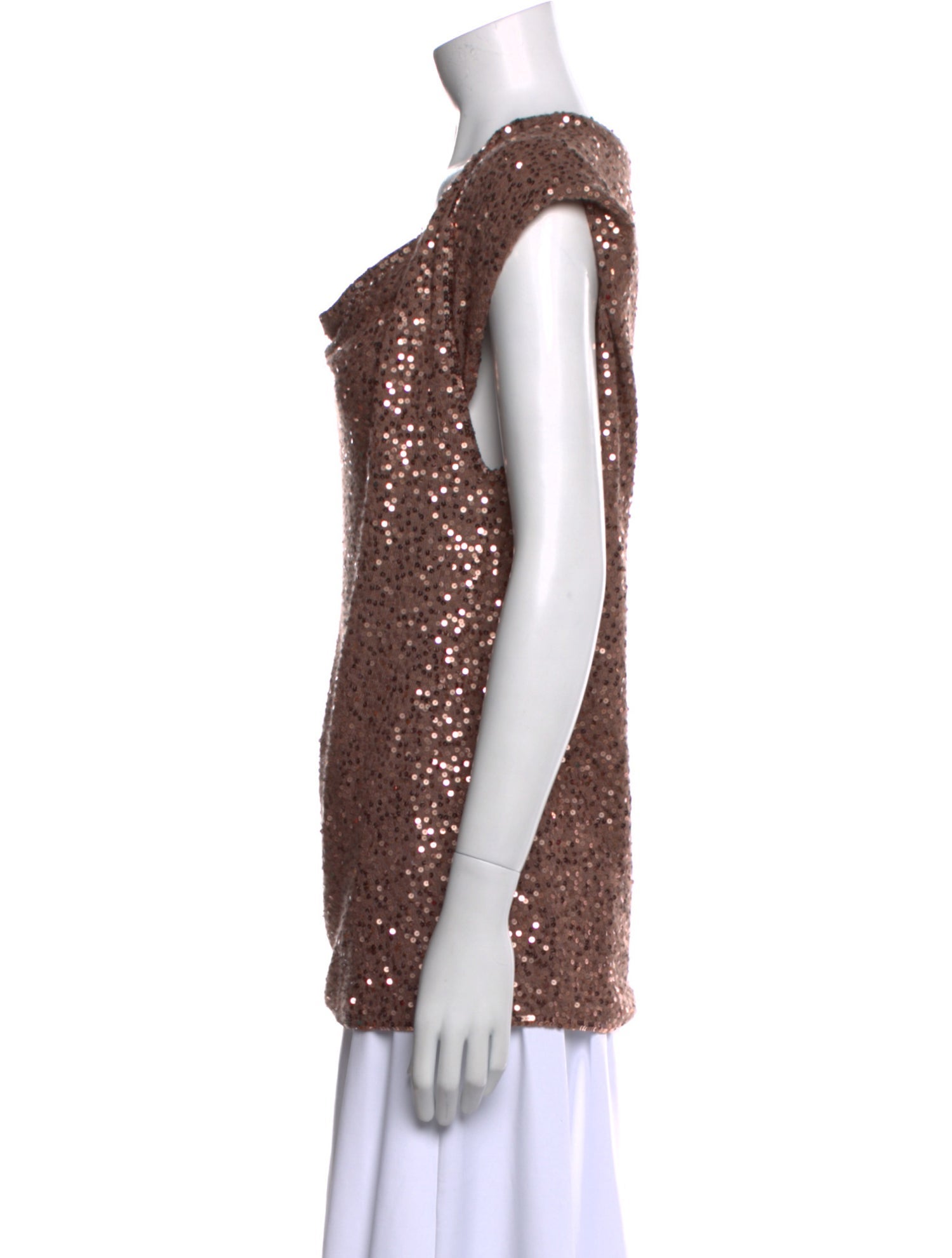 Donna Karan Cashmere Cowl Neck Top