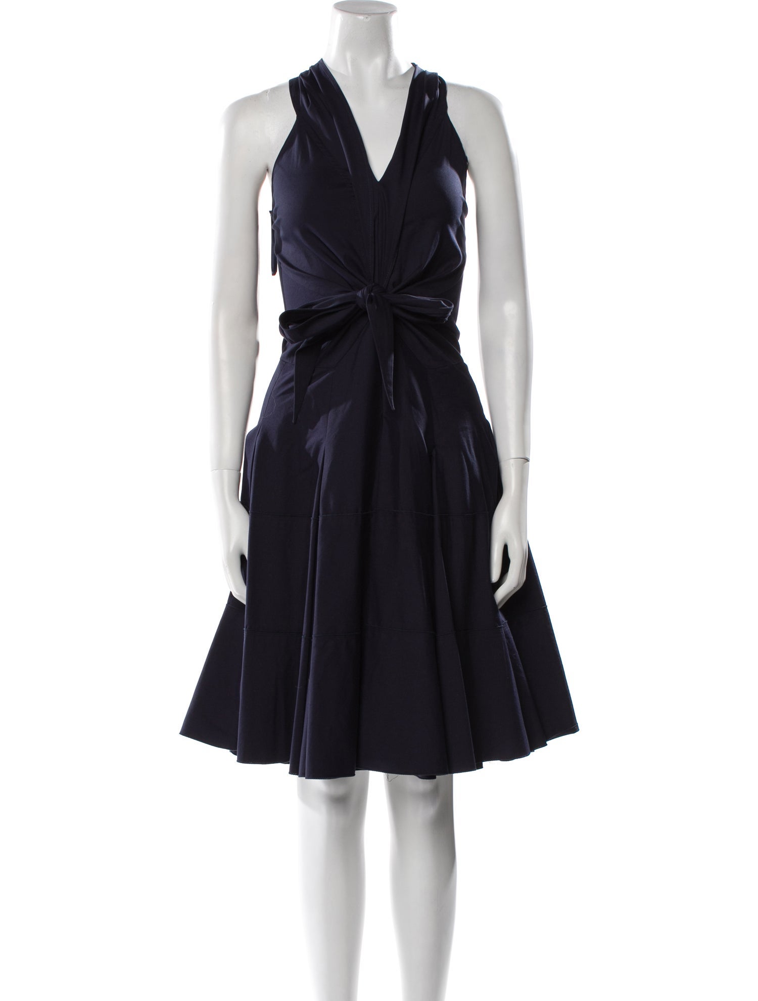 Donna Karan V-Neck Knee-Length Dress