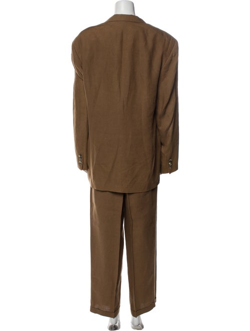 Donna Karan Linen Pleated Accents Pantsuit