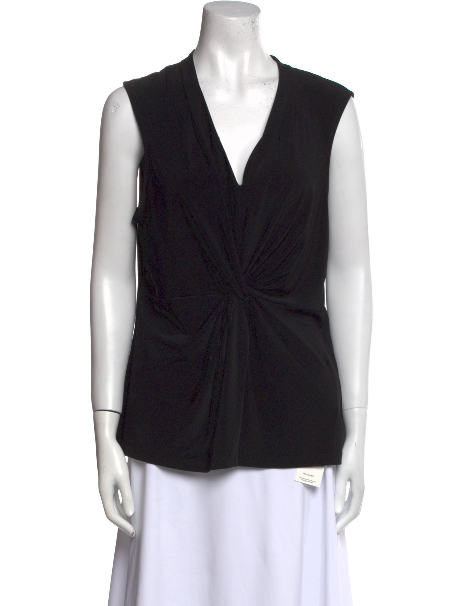 Donna Karan V-Neck Sleeveless Top